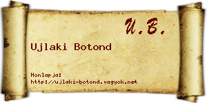 Ujlaki Botond névjegykártya